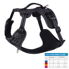 (image for) Rogz Harness Explore Black Xlarge