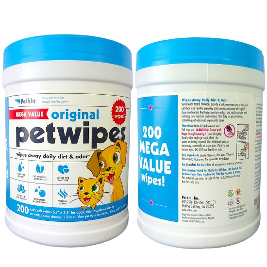 (image for) Petkin Pet Wipes 200Pack - Click Image to Close