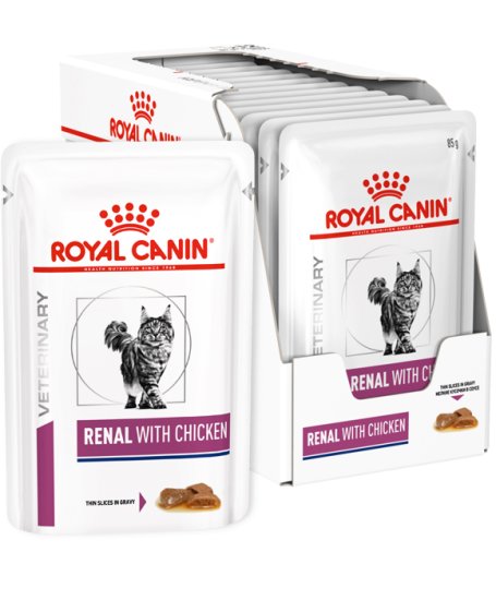 (image for) Royal Canin PD Feline Renal Chicken 12x85g - Click Image to Close