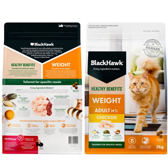 (image for) Black Hawk Cat Adult Weight Management 2kg - Click Image to Close