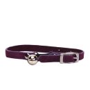 (image for) Beaupets Cat Suede Collar 30cm with Bell Purple
