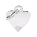 (image for) MYF Tag Basic Heart Chrome Small