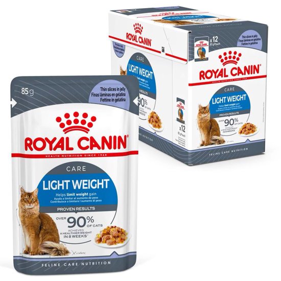 (image for) Royal Canin Cat Wet Pouches 12X85G Jelly Light Ultra - Click Image to Close