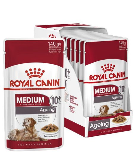 (image for) Royal Canin Dog Wet 10x140g Medium Ageing 10+ - Click Image to Close