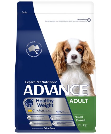 (image for) Advance Dog Adult Small Breed Healthy Weight 2.5kg - Click Image to Close