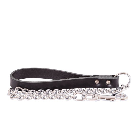 (image for) Beaupets Chain Lead With Handle 1.6Mmx120Cm Black - Click Image to Close
