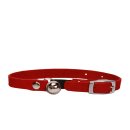(image for) Beaupets Cat Suede Collar 30cm with Bell Red