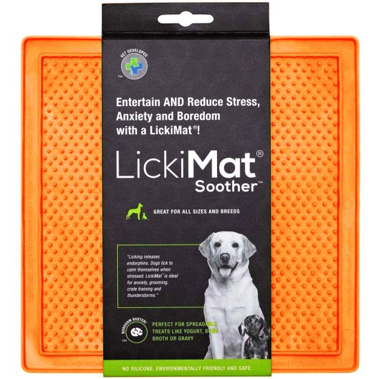 (image for) LickiMat Dog Soother Orange - Click Image to Close