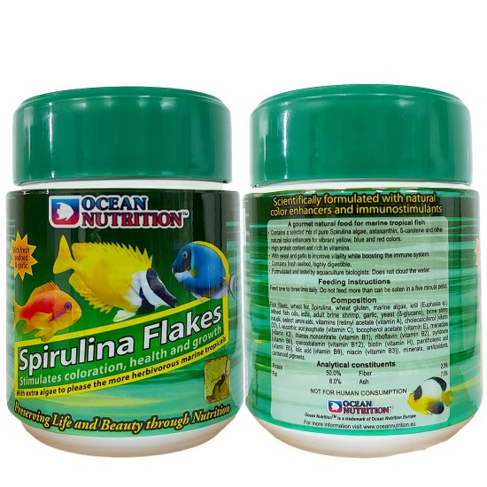 (image for) Ocean Nutrition FreshWater Spirulina Flakes 34g - Click Image to Close