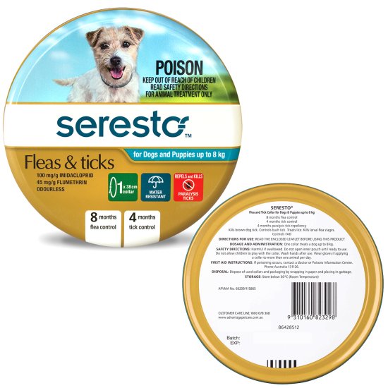 (image for) Seresto for Dogs and Puppies Upto 8kg - Click Image to Close