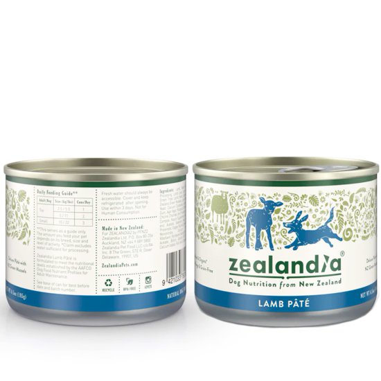 (image for) Zealandia Dog Can 24x185g Pate Lamb - Click Image to Close