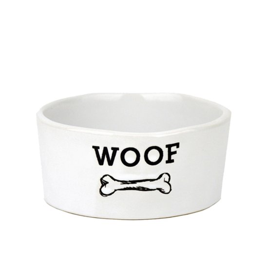 (image for) Barkley+Bella Bowl Ceramic Woof Small 450ml - Click Image to Close