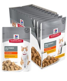 (image for) Hills SD Cat Wet Pouches 12X85G Adult Neutered Chicken