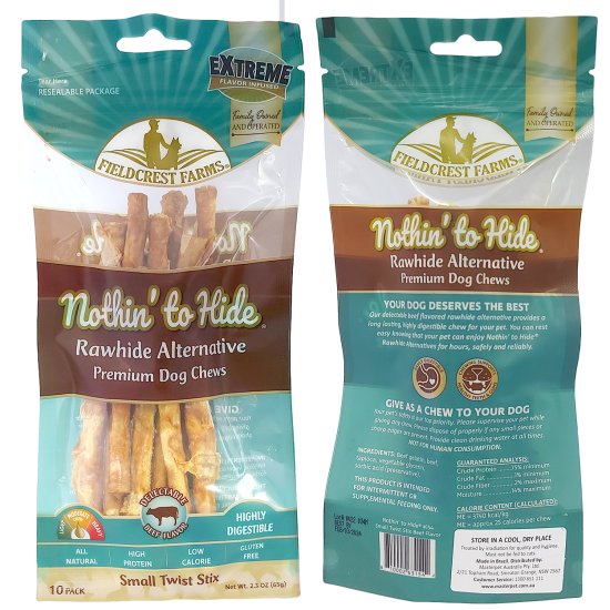(image for) NTH Dog Treats Small Twist Stix 10Pack Beef - Click Image to Close