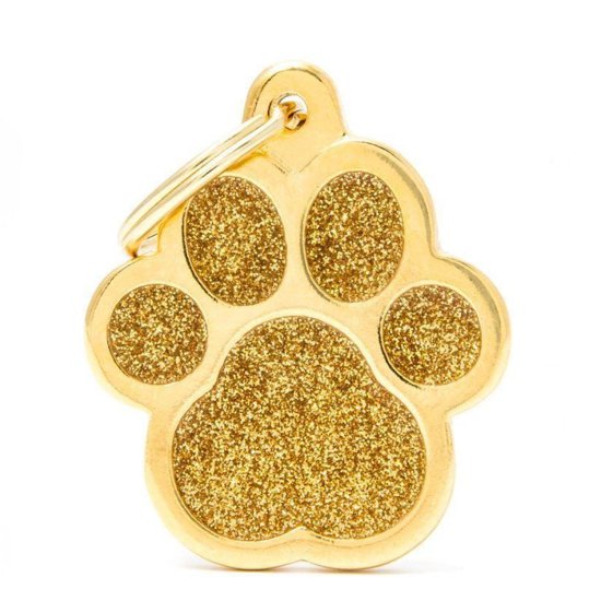 (image for) MYF Tag Shine Paw Gold Large - Click Image to Close